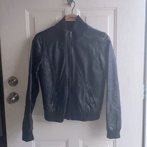 Women’s medium faux leather bomber